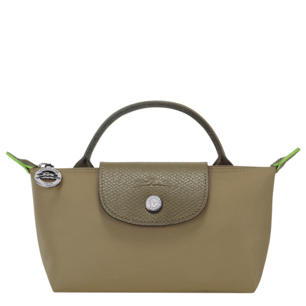 AE06FB75-38E2-C6F7-A701-1AA11EA21318 Le Pliage Green Pouch with handle