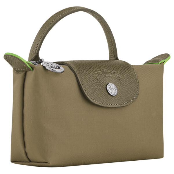 B6F0ED80-7442-B293-F472-90C4075CED50 Le Pliage Green Pouch with handle